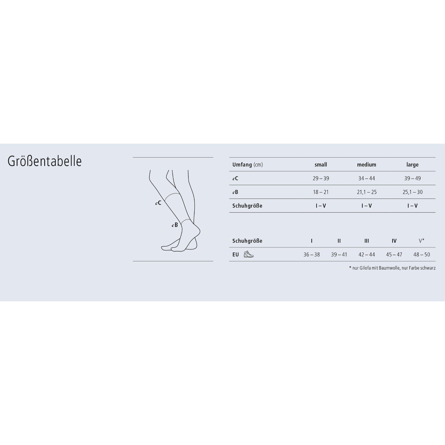 Gilofa Kompressiver Vitalkniestrumpf aus Aloe Vera CCL1