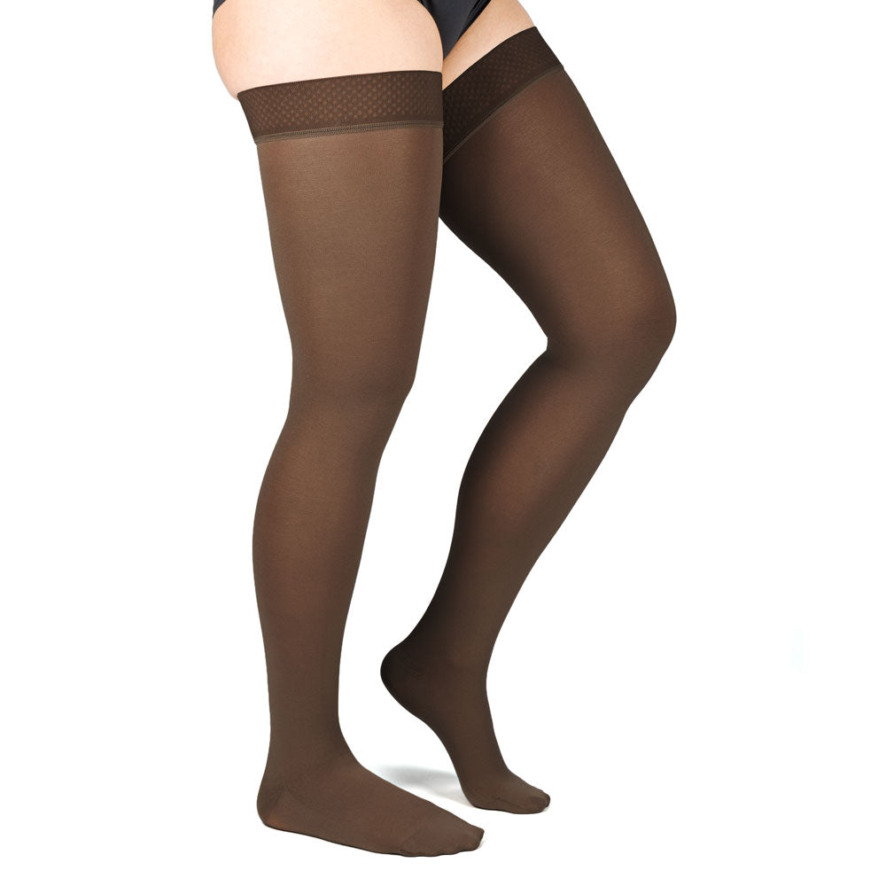 Compressana Leganza Schenkelstrümpfe CCL2 mit Noppenhaftband