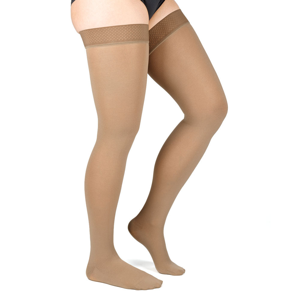 Compressana Leganza Schenkelstrümpfe CCL2 mit Noppenhaftband