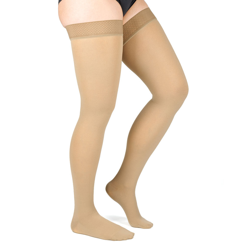 Compressana Leganza Schenkelstrümpfe CCL2 mit Noppenhaftband