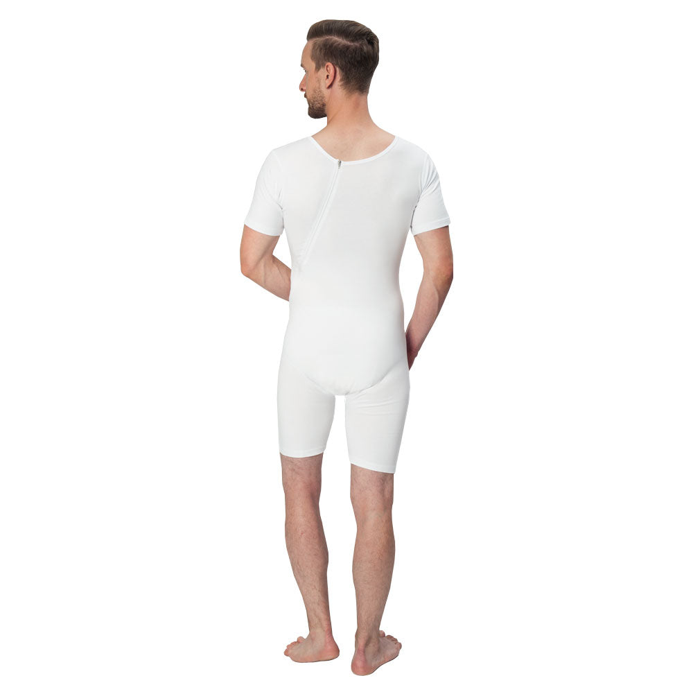 Suprima Pflegebody kurzer Arm mit Rückenreißverschluss