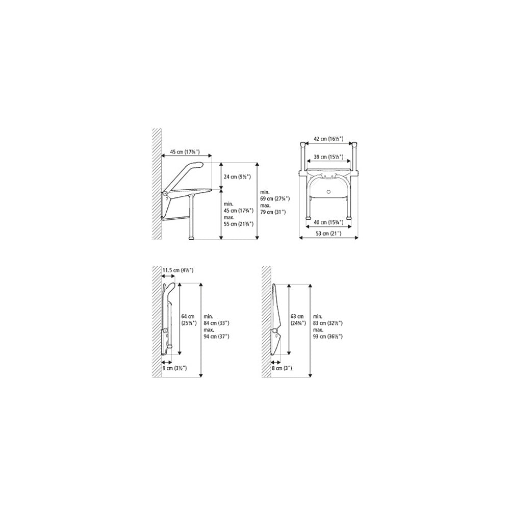 Etac Relax Duschklappsitz