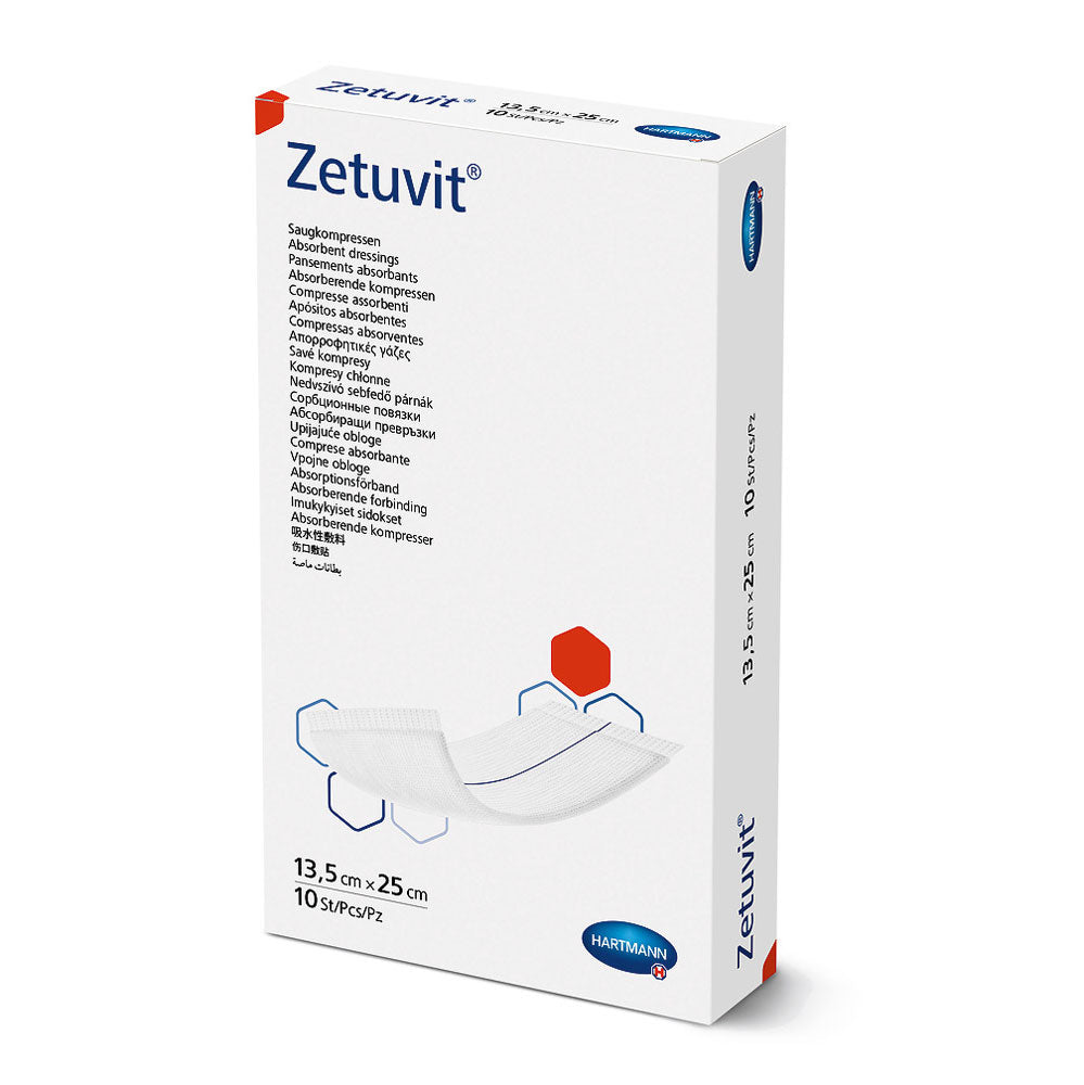 Hartmann Zetuvit steril Saugkompressen 13,5x25 cm (1x10 Stk.)