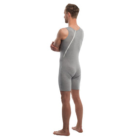 Suprima Pflegebody Rückenreißverschluss grau