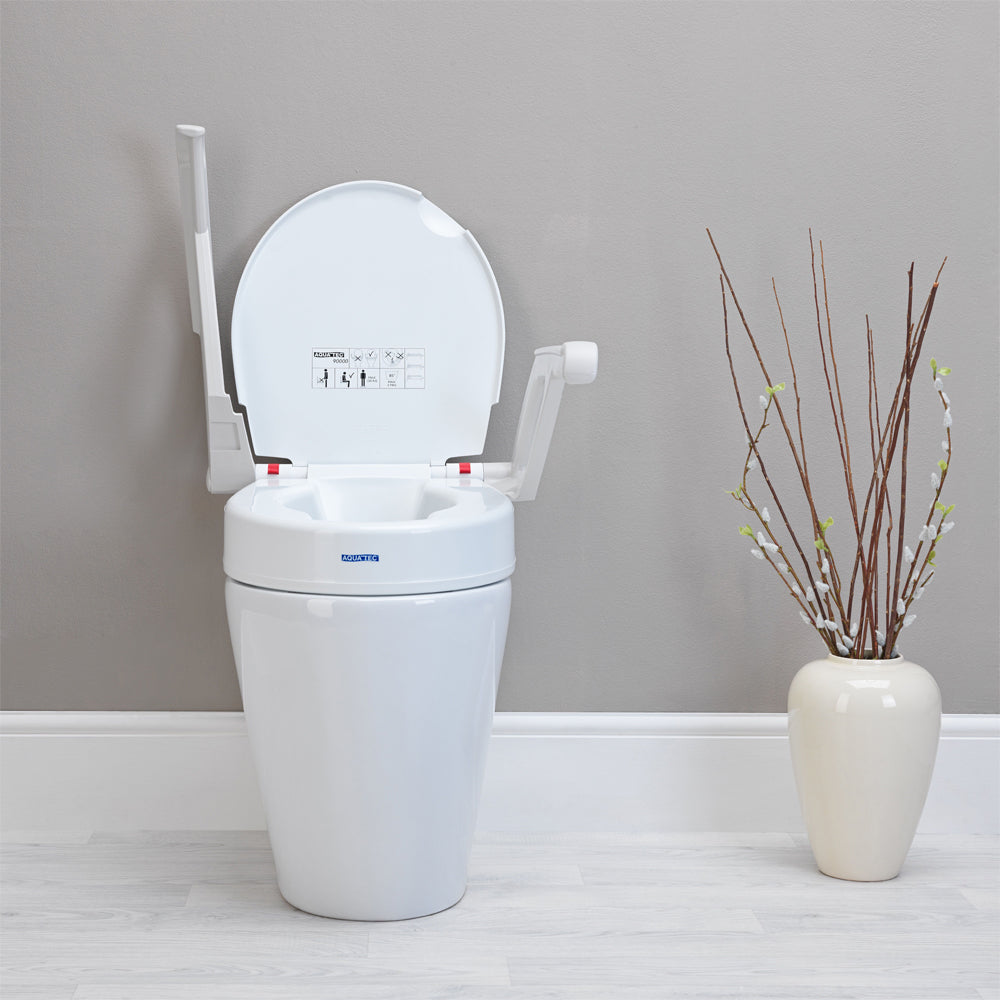 Aquatec 90000 Toilettensitzerhöhung mit Armlehnen, 10 cm