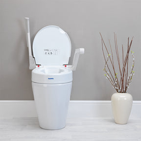 Aquatec 90000 Toilettensitzerhöhung mit Armlehnen, 10 cm