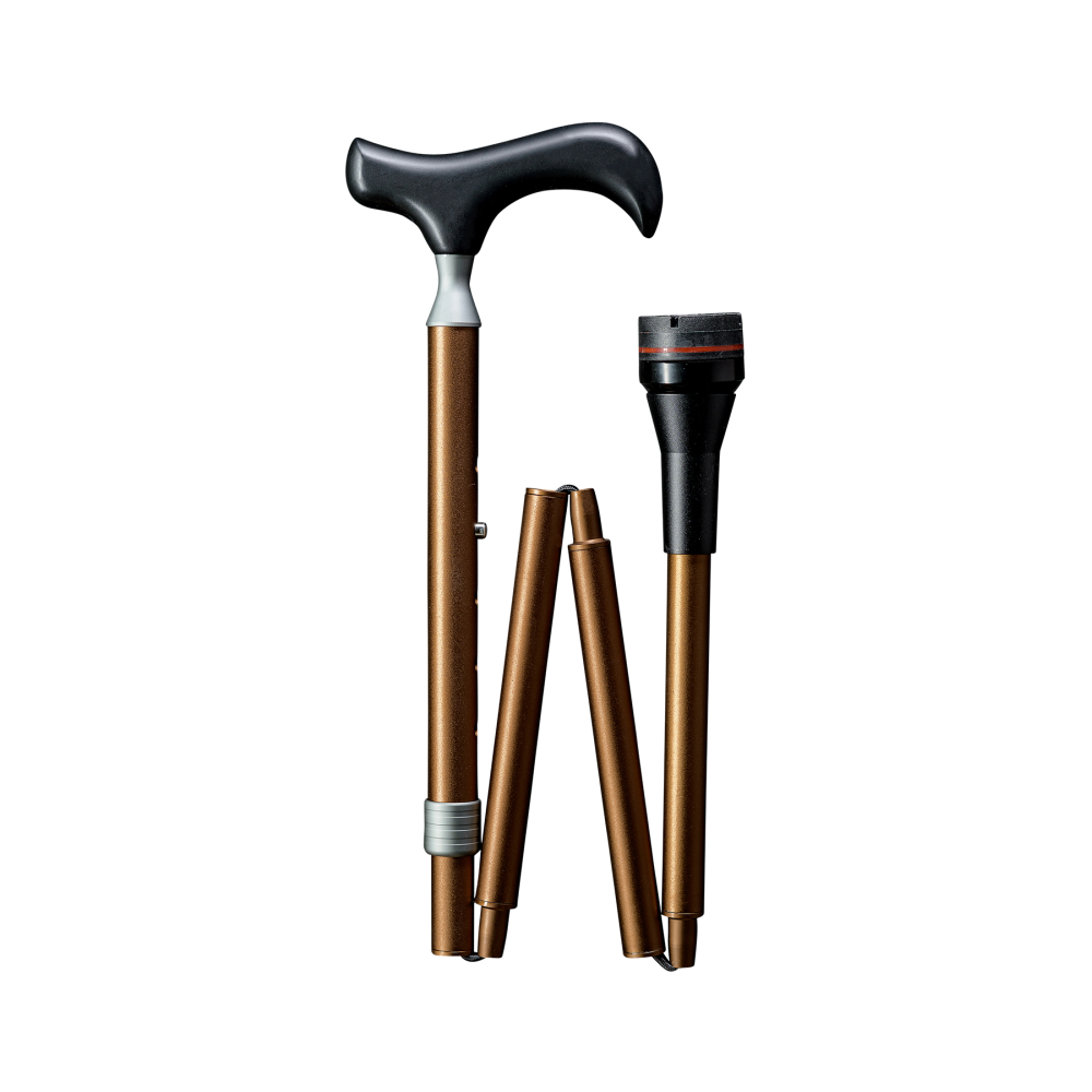 Gastrock Faltbarer Gehstock Physio-faltstock Altgold